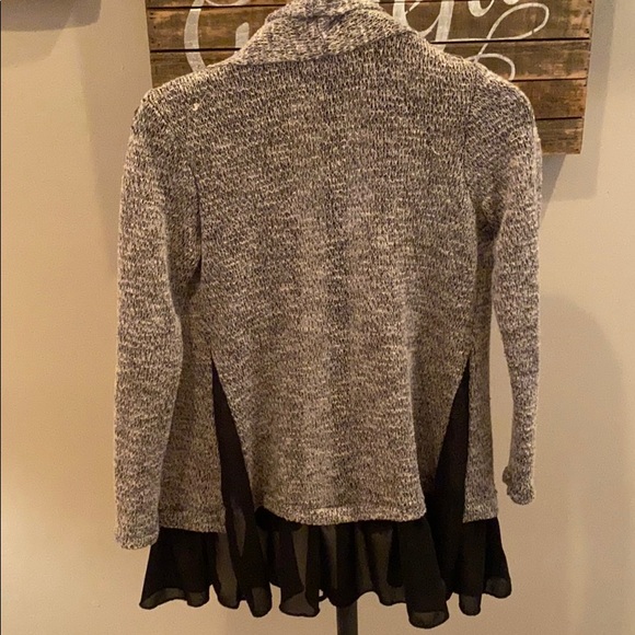 GIRLS SWEATER W CHIFFON BOTTOM - Picture 4 of 7